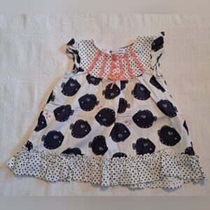 Shrinking Violet girls size 24 months swimming fish design dress 3 button VGUC